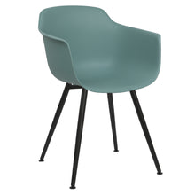 Load image into Gallery viewer, Green dining chairs metal legs