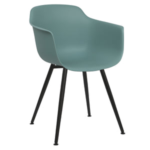Green dining chairs metal legs