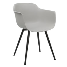 Load image into Gallery viewer, grey dining chairs metal legs