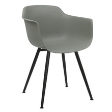 Load image into Gallery viewer, Grey dining chairs metal legs