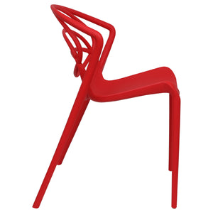 Red designer garden chairs