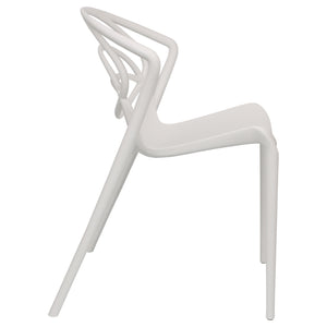 White designer garden chairs