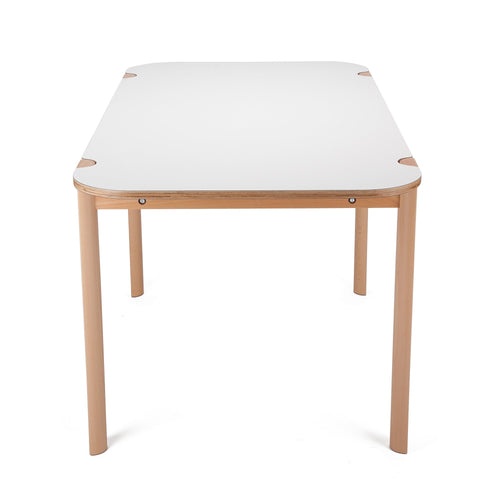 white dining table