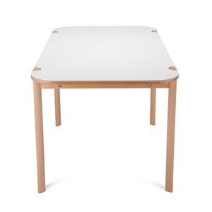 white dining table