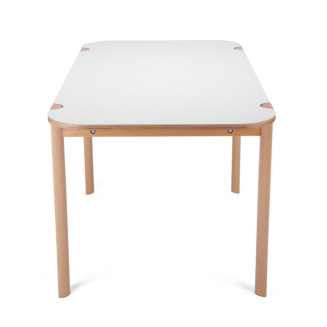 white dining table