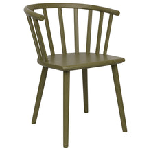 Load image into Gallery viewer, Green Wooden Dining Chair
