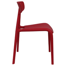 Load image into Gallery viewer, Red plastic garden chairs