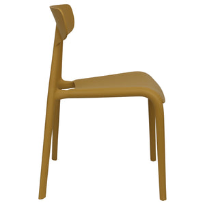 Brown plastic garden chairs