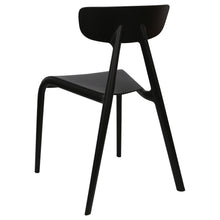 Load image into Gallery viewer, Black plastic garden chairs