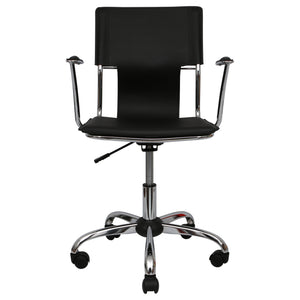 Black Faux Leather Office Chair