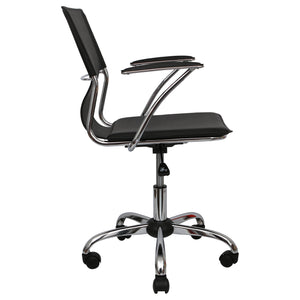 Black Faux Leather Office Chair