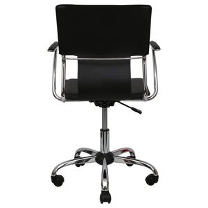 Black Faux Leather Office Chair