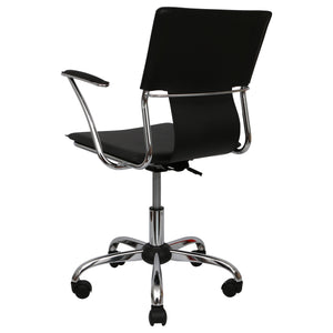 Black Faux Leather Office Chair