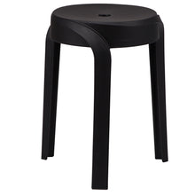 Load image into Gallery viewer, Small Black Plastic Stool