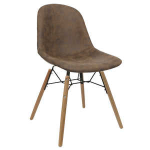 Brown Upholstered Dining Chairs