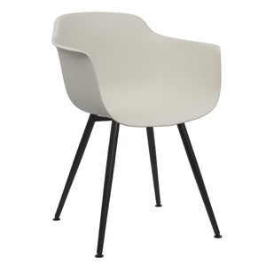 White dining chairs metal legs