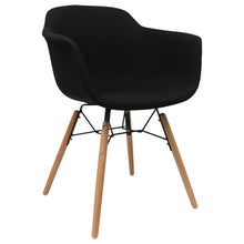 Load image into Gallery viewer, Black Upholstered Dining Chairs UK