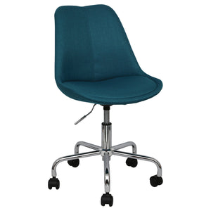 blue office chairs upholstered