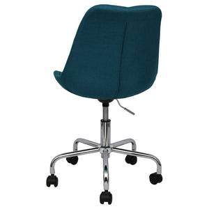 blue office chairs upholstered