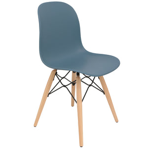 blue dining chairs