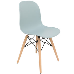 blue dining chairs