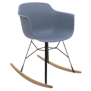 blue rocking chair