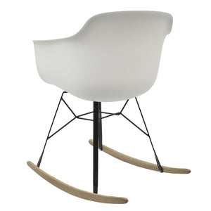 white rocking chair