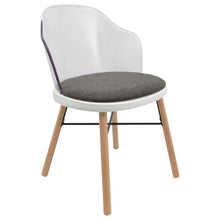 Load image into Gallery viewer, grey retro dining chairs uk