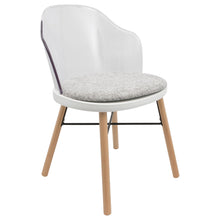 Load image into Gallery viewer, upholstered retro dining chairs uk