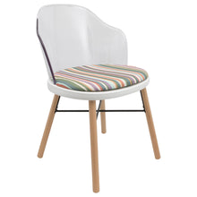 Load image into Gallery viewer, upholstered retro dining chairs uk