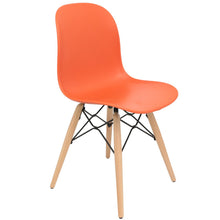 Load image into Gallery viewer, orange dining chairs