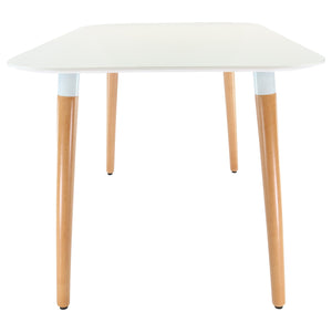 white dining table
